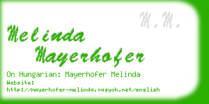 melinda mayerhofer business card
